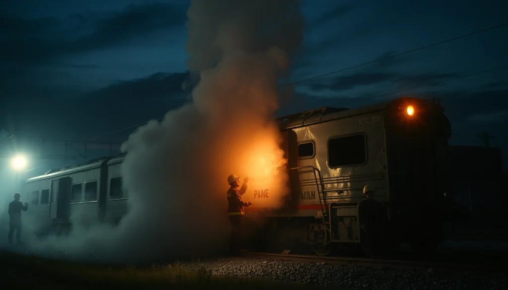 Emergency responders assisting victims at the spain train crash scene.