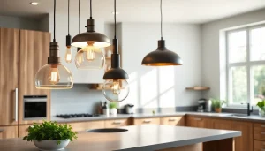 Enhance your kitchen with island light fixtures that blend style and function seamlessly.