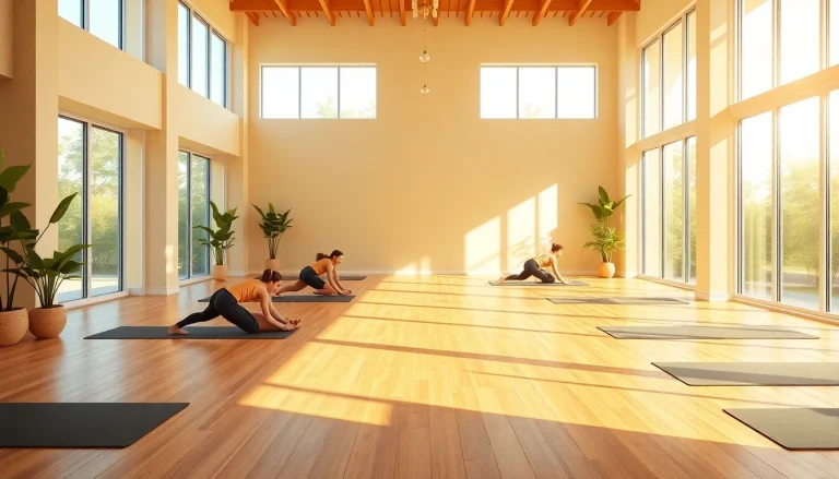 リラクゼーションとフィットネスのための推奨プラクティスを紹介するホットヨガスタジオのシーン。