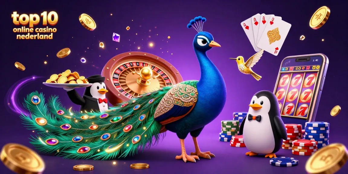 Spin and win at the top 10 online casino nederland with colorful characters and vibrant casino elements.