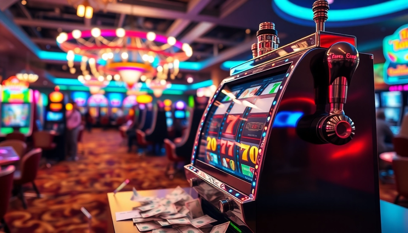 Feel the thrill at situs slot deposit bank with lively casino atmosphere and elegant slot machine.