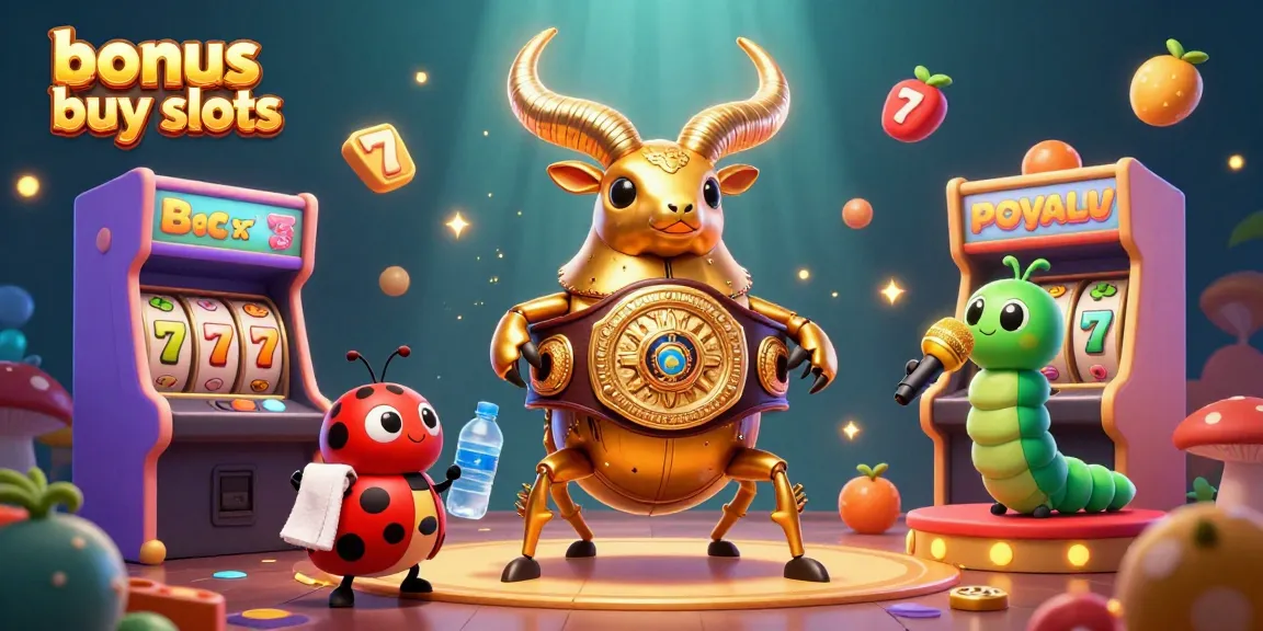 Experience ultimate excitement with bonus buy slots featuring colorful 3D reels, vibrant casino atmosphere, and thrilling game elements.