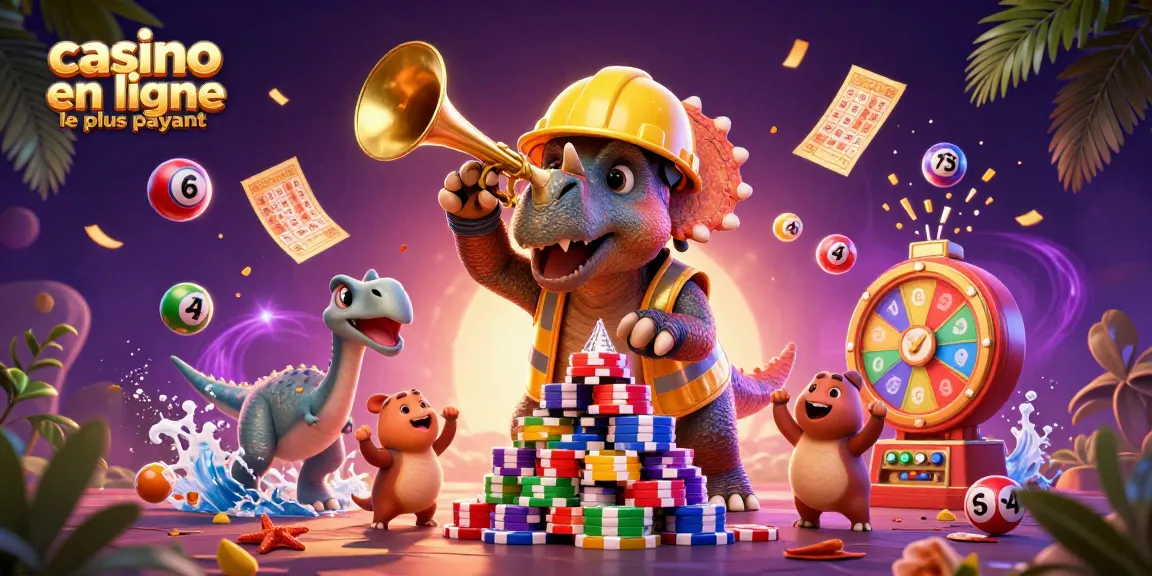 Profitez de l'excitation au casino en ligne le plus payant, avec des personnages de dessins animés célébrant la victoire.