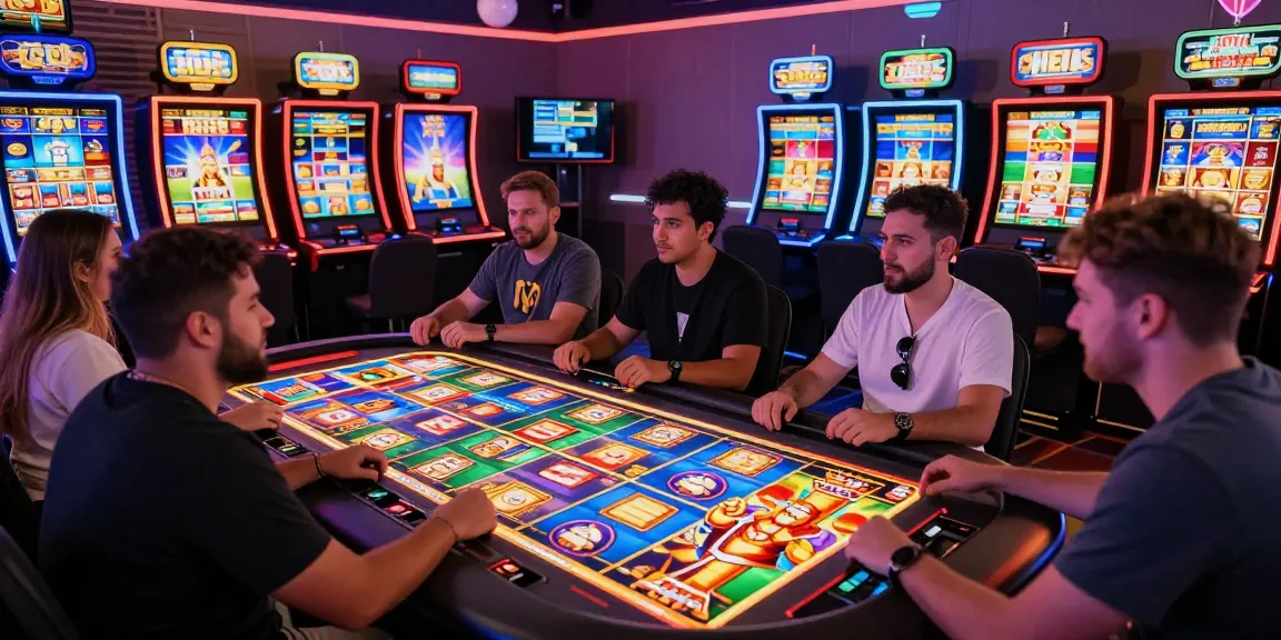 Players enjoying the immersive experience of Zeus Slot in a vibrant online casino atmosphere.