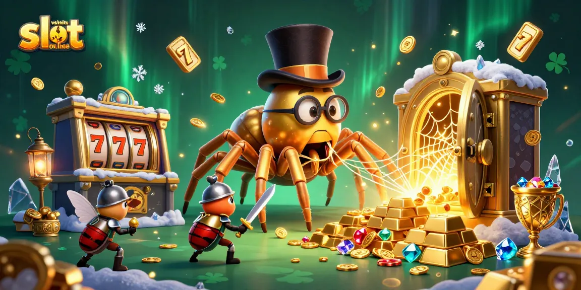 Menggunakan website slot online, pemain merasakan pengalaman bermain slot dengan tarantula emas dan knight kecil dalam ilustrasi dinamis kami.