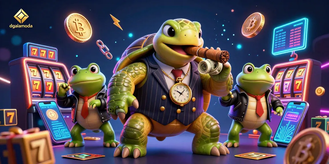dgalamoda showcases an immersive casino scene with vibrant slot details and crypto elements.