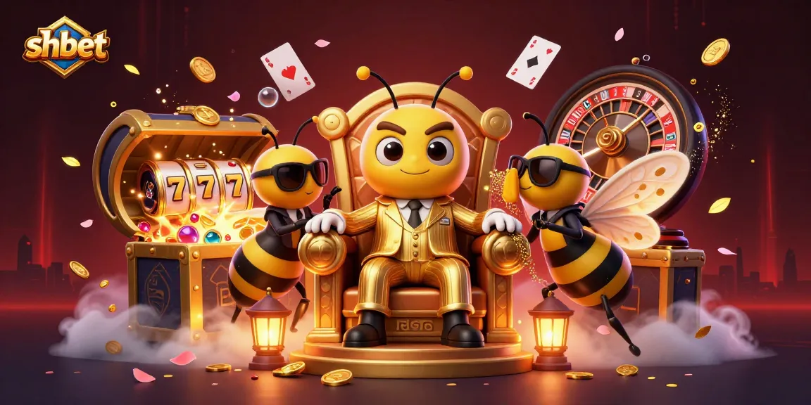 Engage with shbet's vibrant 3D casino scene, featuring cartoon characters and dynamic gaming elements.